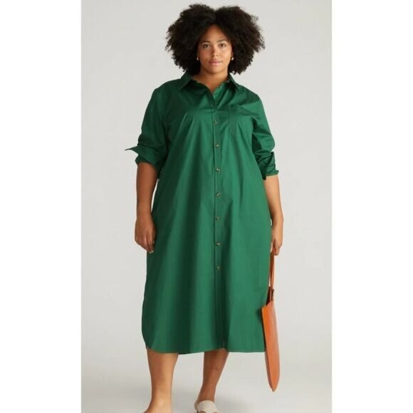 NWT Universal Standard Odeon Stretch Poplin Shirtdresssz M (US 18-20)